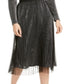 Alfani Women's Swiss Dot Metallic MIDI Skirt Gray Size Petite Small