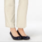 JM Collection Women's Curvy Fit Straight Leg Pants Beige Size 6