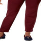 Charter Club Women's Cambridge Slim Leg Tummy Slimming Leggings Maroon Size 16P