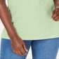 Karen Scott Women's Cotton Pique Polo Top Green Size Medium
