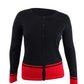 Karen Scott Women's Colorblocked Hem Cardigan Black Size Petite XL