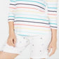 Charter Club Women's Cotton Striped Top White Combo White Size Petite Small