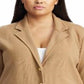 Ralph Lauren Women's Plus Sweater Knit Blazer Brown Size 1X
