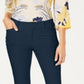 Charter Club Women's Newport Tummy Control Slim Fit Pants Blue Size 4