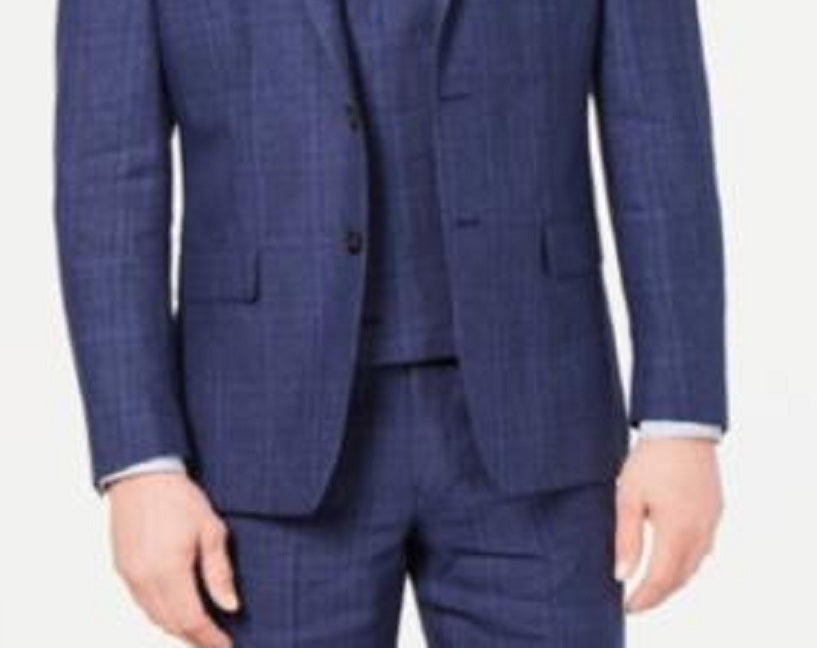 Ralph Lauren Men's Sport Coat R Plaid Two Button Blue Size 48