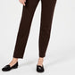 Charter Club Women's Pull on Ponte Knit Pants Brown Size 14 Petite