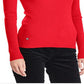 Ralph Lauren Women's Ribbed Turtleneck Sweater Red Size XL