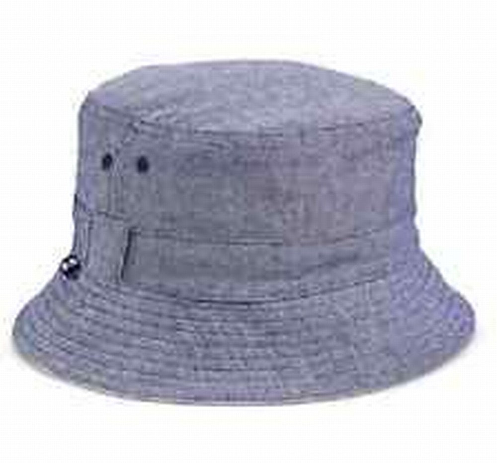 B Block Men's Chambray Reversible Bucket Hat Blue Size X-Large