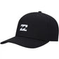 Billabong Men's All Day Logo Embroidered Snapback Hat Black Size Regular