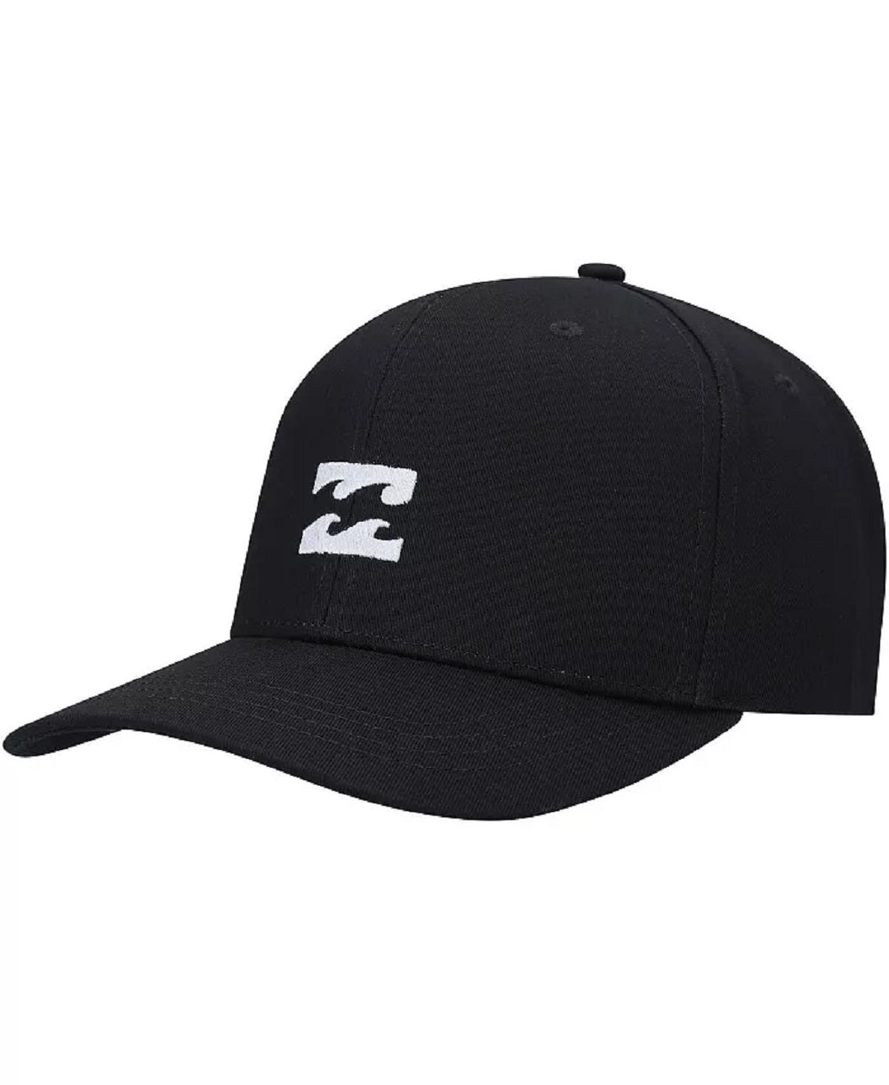 Billabong Men's All Day Logo Embroidered Snapback Hat Black Size Regular