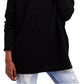 Free People Women's Ottoman Ribbed Tunic Sweater Black Size Small