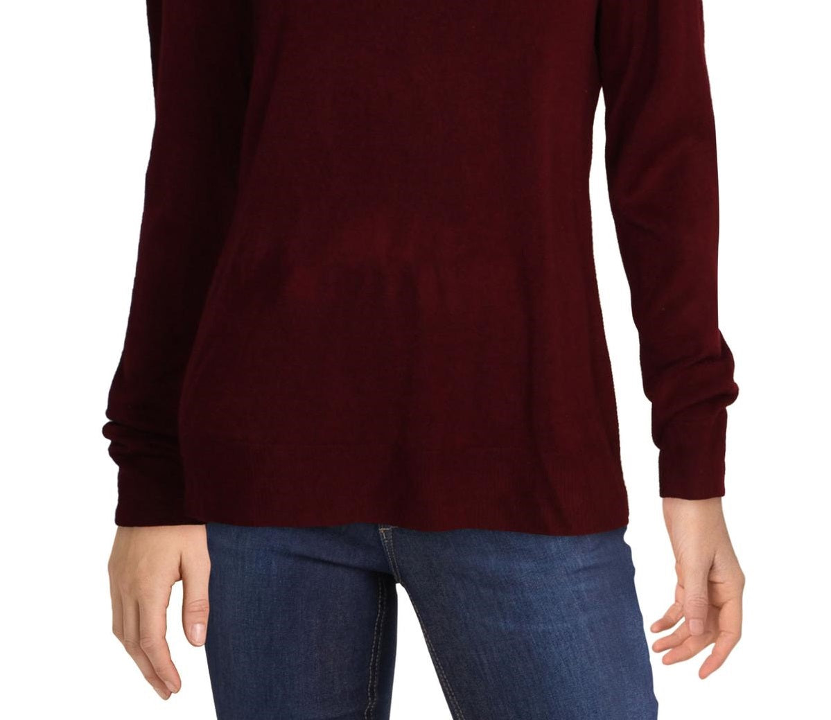 Karen Scott Women's Button Shoulder Sweater Red Size Large