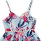 Rare Editions Big Girl's Floral Print High Low Dress Blue Size 7