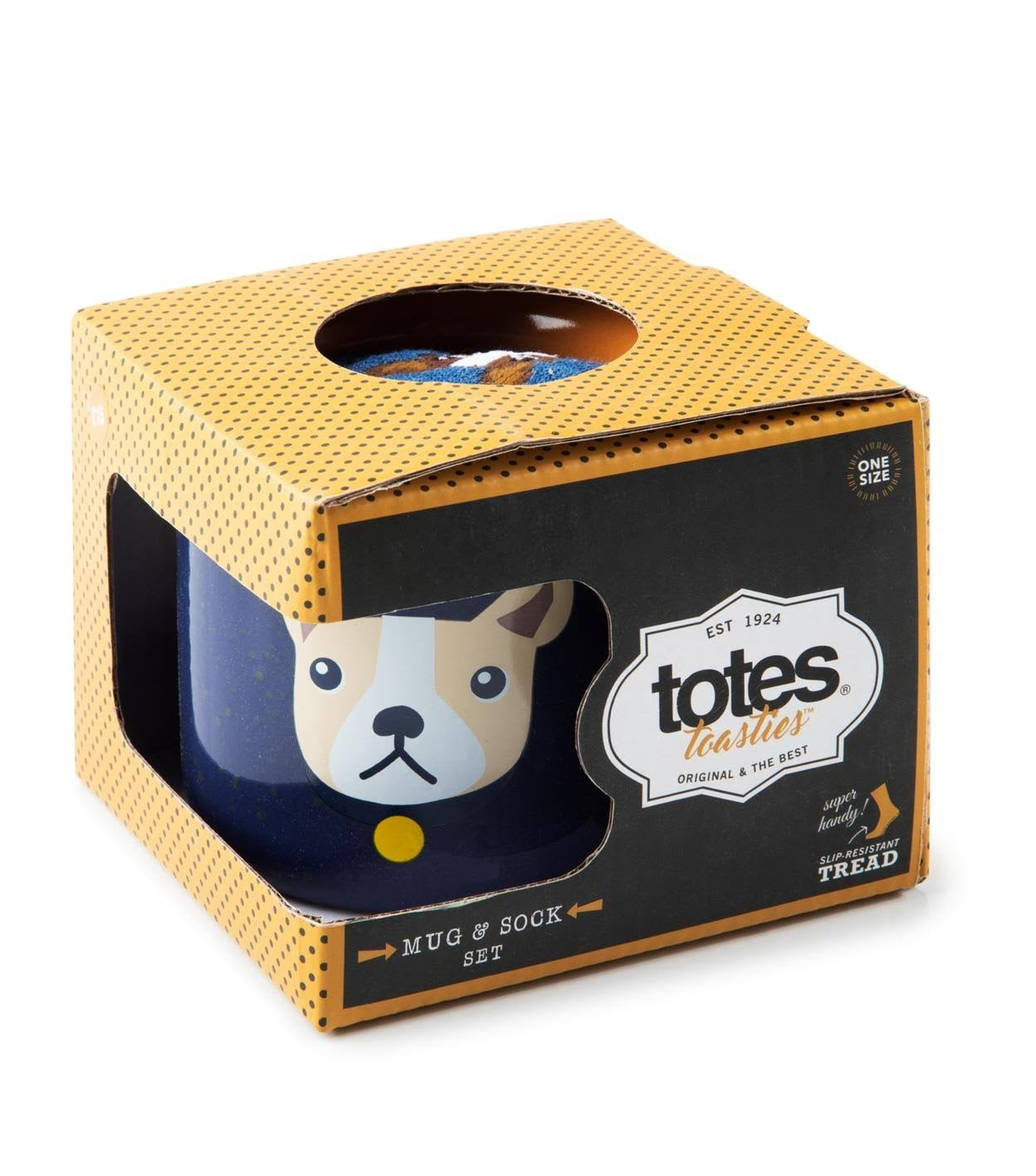 Totes Men's 2 Piece Animal Print Mug Blue Size Regular