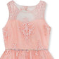Rare Editions Big Girl's Lace Illusion Dress Pink Size 14
