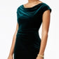 Vince Camuto Women's Velvet Cutout Back Gown Green Size 4