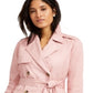 Charter Club Women's Classic Solid Trench Coat Pink Size XX-Large