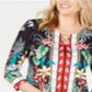 JM Collection Women's Printed Ring Tunic Black Size Small