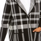 Charter Club Women's Petite Plaid Hooded Coat Black Petite XL