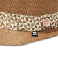 B Block Headwear Men's Straw Fedora Brown Size Regular