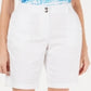 Karen Scott Women's Curved Pocket Shorts Brown Size 18