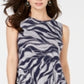 Style & Co Women's Printed Swing Dress Black Size Petite S