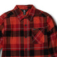 Volcom Big Boy's Cotton Modern Fit Flannel Plaid Shirt Brown Size 2XL