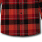 Volcom Big Boy's Cotton Modern Fit Flannel Plaid Shirt Brown Size 2XL