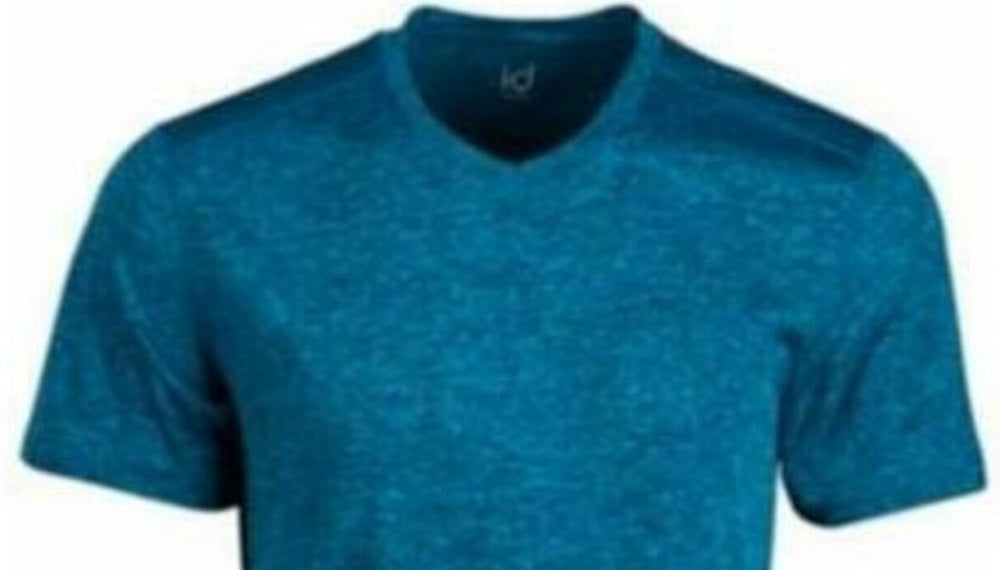 Ideology Women's Printed Short Sleeve V Neck Top Blue Size XXX-Large