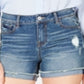 Vanilla Star Women's Pocketed Zippered Cuffed Shorts Black Size 13