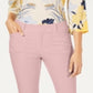 Charter Club Women's Newport Tummy Control Slim Fit Pants Pink Size 8