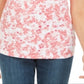 Karen Scott Women's Floral Print Top Orange Size L
