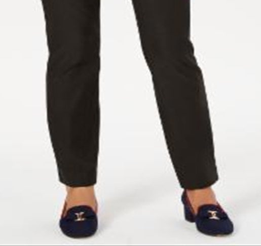 Charter Club Women's Cambridge Skinny Pull on Tummy Control Pants Brown Size 10