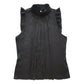 INC International Concepts Women's Pleated Cap Sleeve Mandarin Collar Top Black Size XX-Large