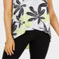 Alfani Women's Printed Crossover Front Top Green Size Petite M