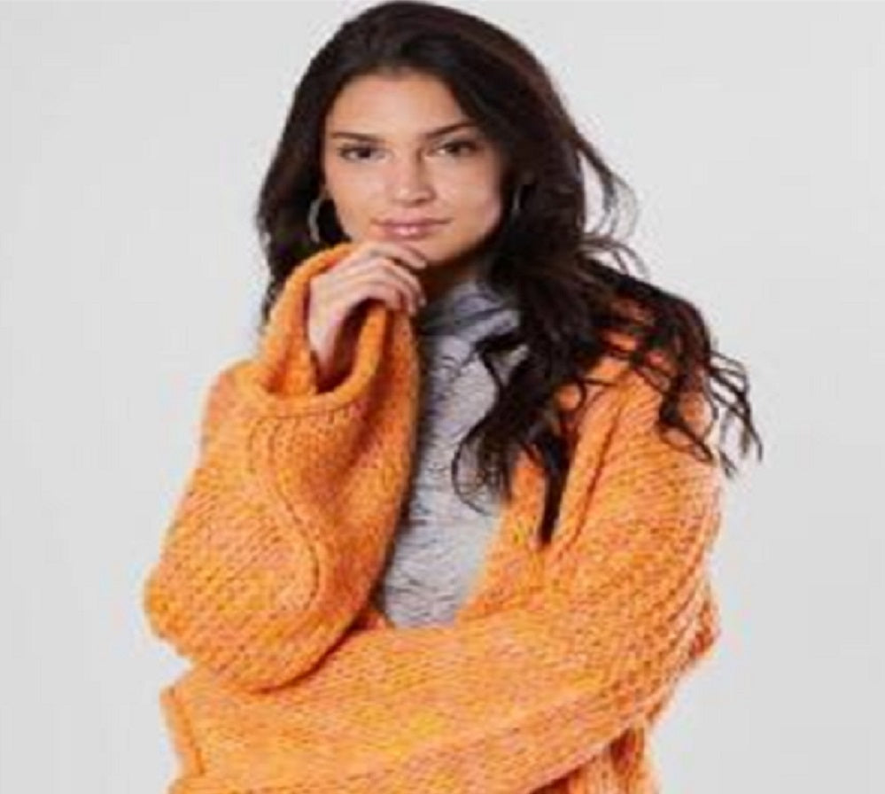 Anns Cottage Women's Bell Sleeves Drapey Cardigan Sweater Yellow Size X-Small
