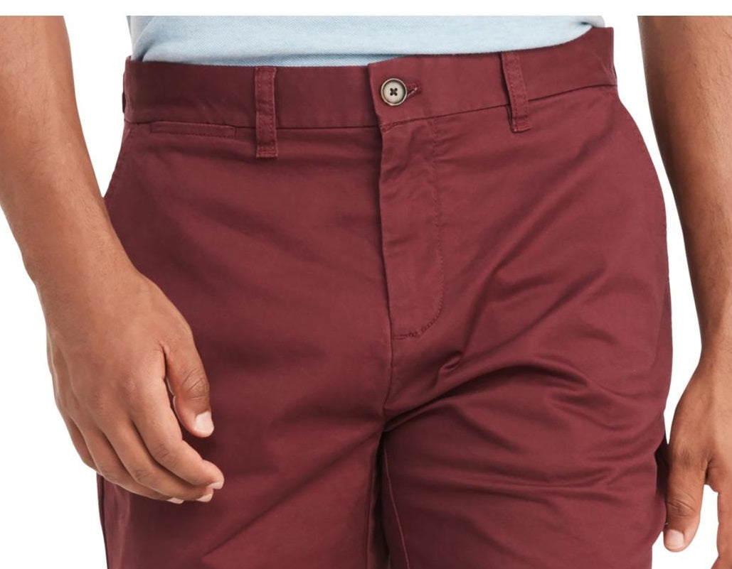 Tommy Hilfiger Men's the Flex Classic Short Wine  Size 9
