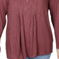 Style & Co Women's Marled Pintuck Top Purple Size XL
