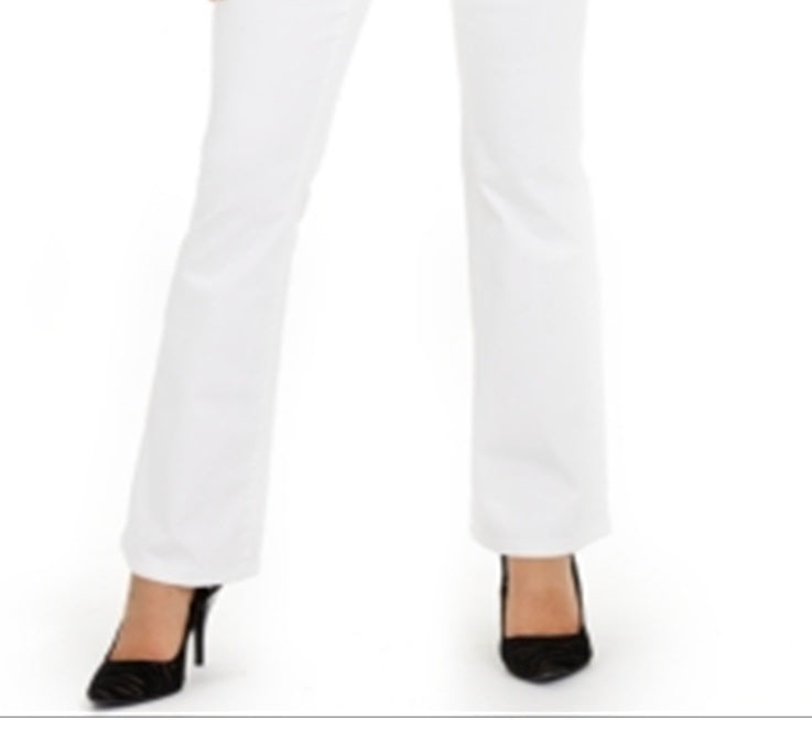 INC International Concepts Women's Bootcut Jeans -White Size 6