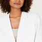 Alfani Women's Notch Collar One Button Jacket White Size S