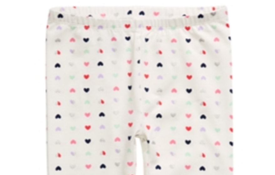 First Impressions Toddler Girl's Heart Print Leggings White Size 3 T