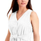 Charter Club Women's Tie Front Sleeveless Top White Size XS