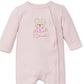 Little Me Baby Girl's Sweet Bear Footed Coverall Pink Size 9 M