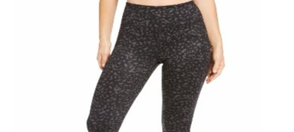 Ideology Women's Tonal Print Leggings Black Size M