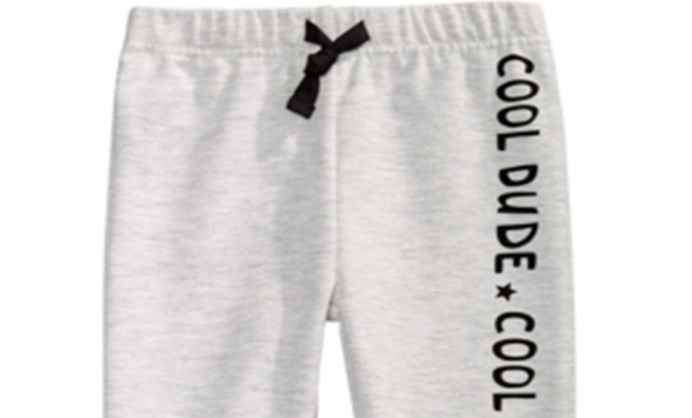 First Impressions Toddler Boy's Cool Dude Jogger Pants Gray Size 3T