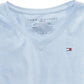Tommy Hilfiger Big Girl's Cotton V Neck T-Shirt Blue Size S