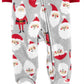 Carter's Kid's Print Santa Fleece Footie Gray Size NEWBORN