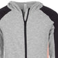 Ideology Big Girl's Colorblocked Zip up Hoodie Gray Size 14L
