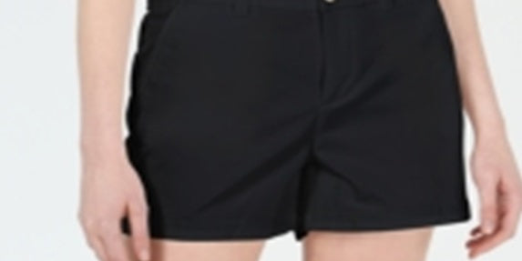 Maison Jules Women's Flat Front Chino Shorts Black Size 16
