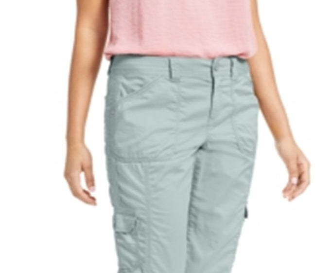 Style & Co Women's Cargo Capri Pants Green Size 10